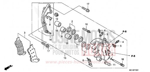 PINZA FRENO ANTERIORE SX NSA700A9 di 2009